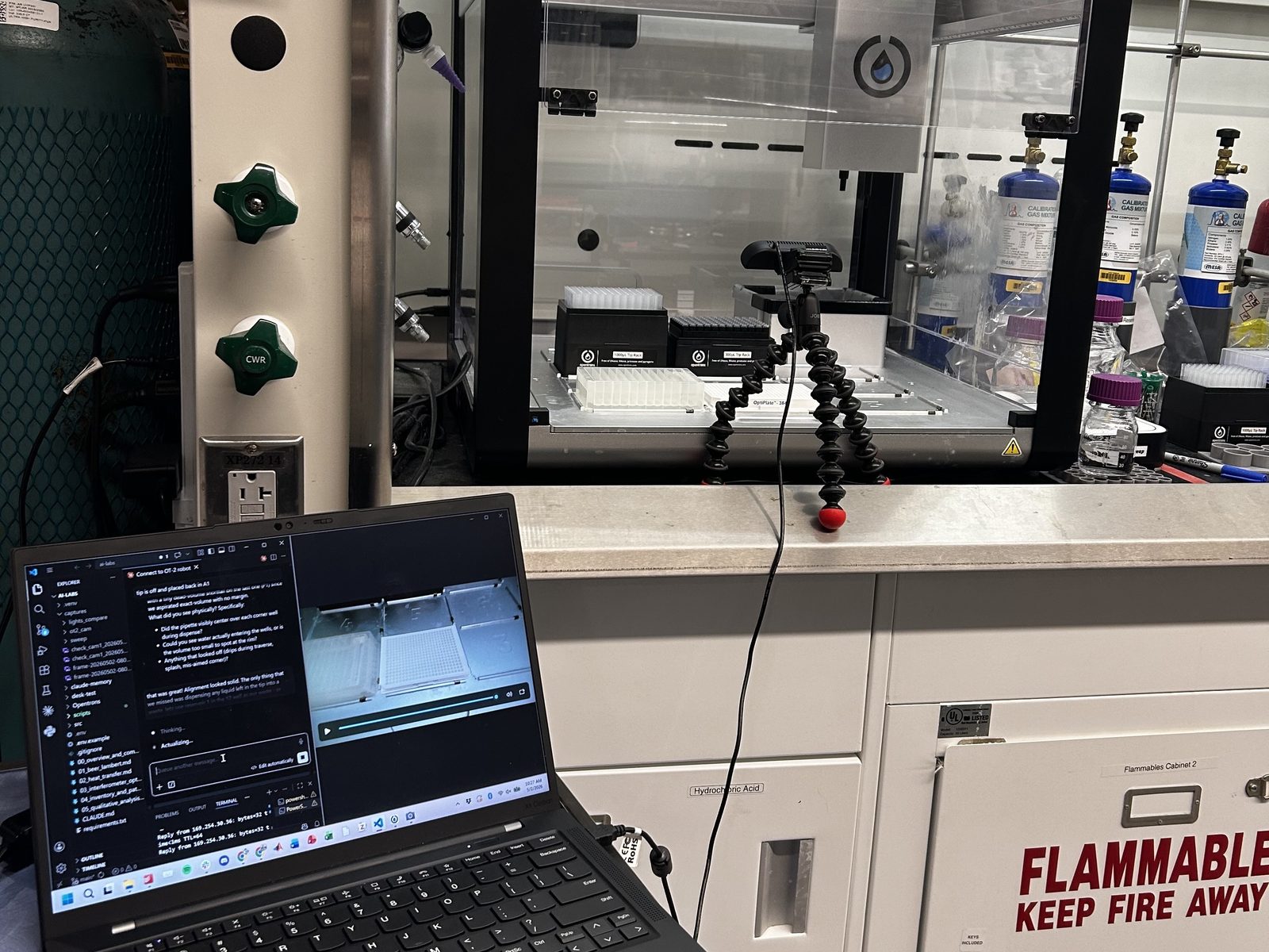 Opentrons OT-2 running an autonomous protocol